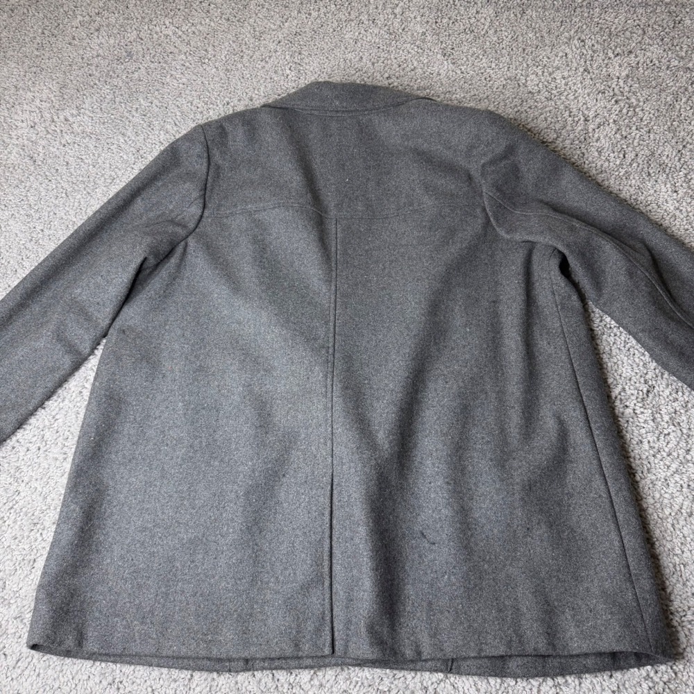 Old Navy Womens XL Gray Recycled Wool Blend Double Breasted Pea Coat Jacket